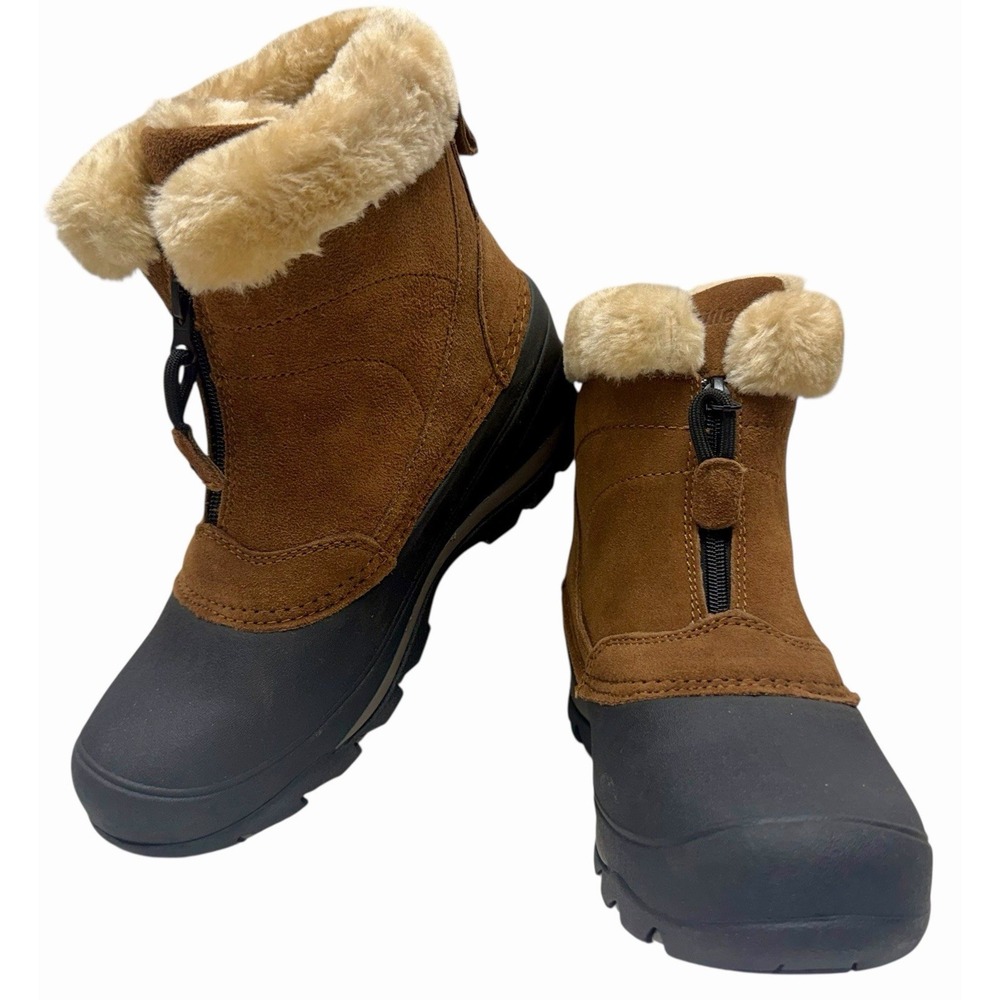NORTHSIDE WOMENS BROWN 3M THINSULATED BOOTS WATERPROOF W/TRACTION SNOW BOOTS~7‎